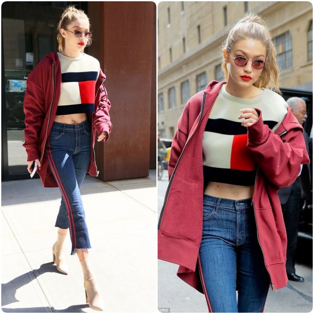 NWT Mother Denim The Insider Crop Step Fray in Speed Racer As Seen On Gigi Hadid - Picture 4 of 16